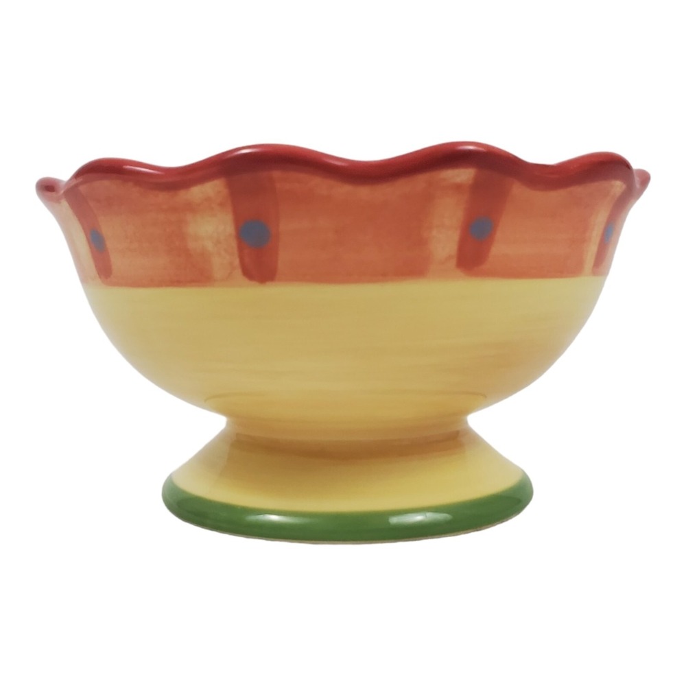 Pfaltzgraff Napoli Dessert Fruit Sherbet Bowl Footed Stoneware ECU
